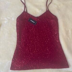 Express Red Sequin Camisole